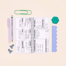 Load image into Gallery viewer, Blue &amp; Green Ringbound Week Planner

