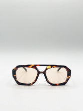 Load image into Gallery viewer, Tortoiseshell Navigator Sunglasses with Orange Lenses
