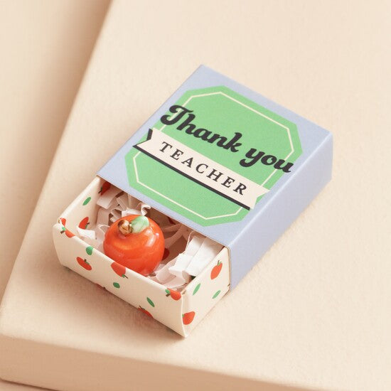 Tiny Matchbox Ceramic Apple