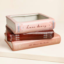 Load image into Gallery viewer, Stack of Books Ceramic Planter
