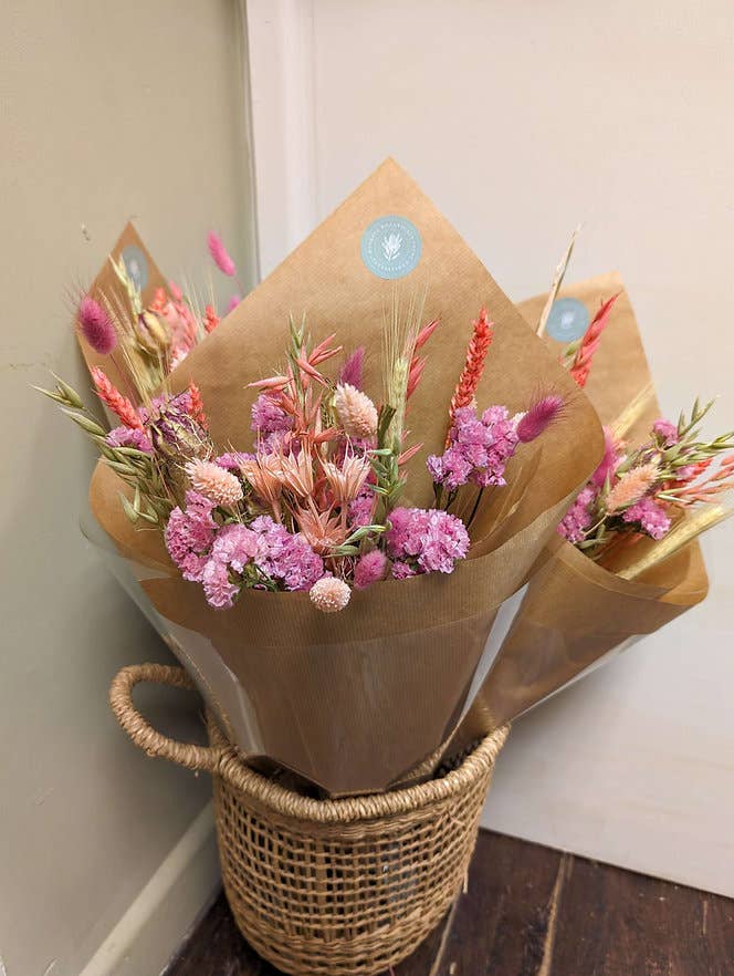 Pink Dried Flower Bouquet