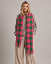 Load image into Gallery viewer, Green &amp; Pink Check Scarf
