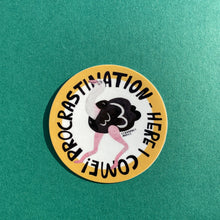 Load image into Gallery viewer, Procrastination Here I Come! Matte Vinyl Ostrich Sticker
