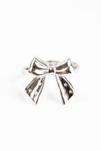 Load image into Gallery viewer, Silver Bow Adjustable Bow Ring
