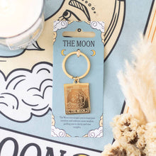 Load image into Gallery viewer, The Moon Vintage Tarot Card Keyring
