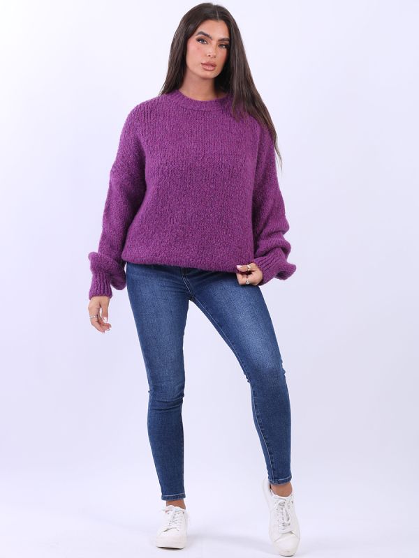 Super Soft Purple Wool Mix Sweater