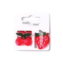 Load image into Gallery viewer, Set of 2 Fruity Mini Hair Claw Clips
