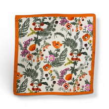 Load image into Gallery viewer, Orange Floral Garden Square Scarf
