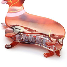 Load image into Gallery viewer, Daschund Shaped Hair Claw Clamp
