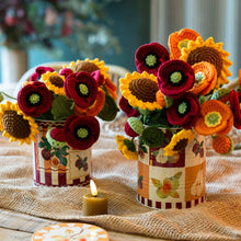Load image into Gallery viewer, Handmade Orange Poppy Crochet Stem
