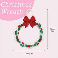Load image into Gallery viewer, Felt Holly Christmas Wreath
