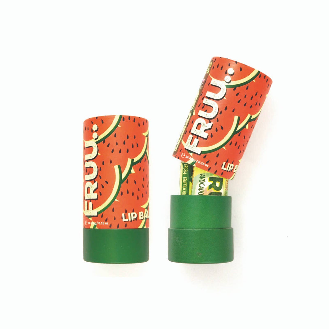 FRUU Watermelon Lip Balm Trio Set