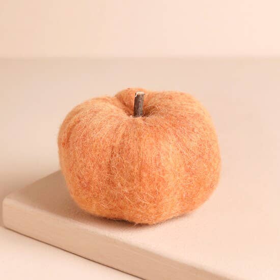 Mini Felt Pumpkin Ornament