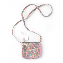Load image into Gallery viewer, Floral Print Zip Purse with Shoulder Strap
