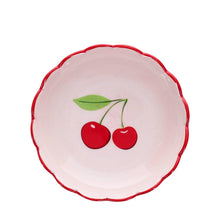 Load image into Gallery viewer, Scalloped Cherry Ceramic Trinket Dish (12cm)
