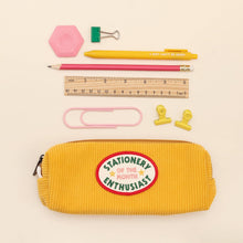 Load image into Gallery viewer, Stationery Enthusiast of the Month Yellow Cord Pencil Case
