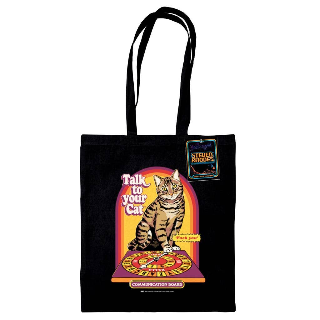 Steven Rhodes Talk To Your Cat Tote Bag