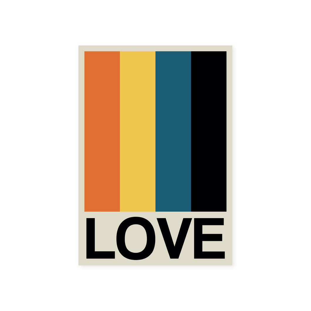 Love (Stripes) by Frances Collett Postcard