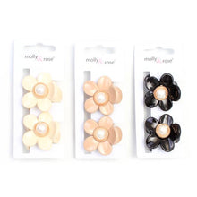 Load image into Gallery viewer, Set of 2 Flower Mini Hair Claw Clips
