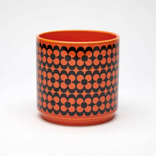 Load image into Gallery viewer, Magpie x Hornsea Medium Plant Pot in Repeat Flower Orange
