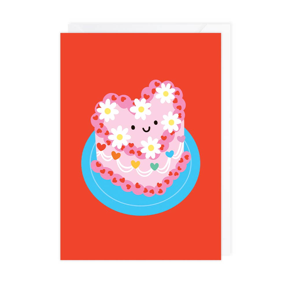 Happy Vintage Cake Birthday Greetings Card