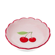 Load image into Gallery viewer, Scalloped Cherry Ceramic Trinket Dish (12cm)
