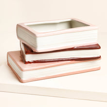 Load image into Gallery viewer, Stack of Books Ceramic Planter
