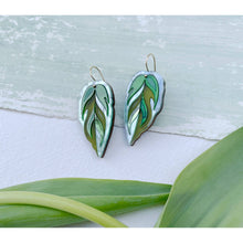 Load image into Gallery viewer, Calathea Leaf Earrings
