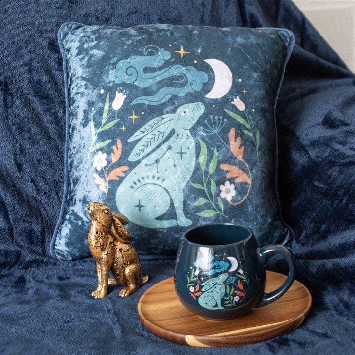 Mystical Midnight Hare Cushion