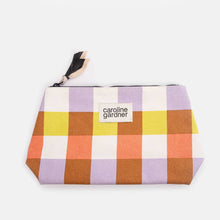 Load image into Gallery viewer, Caroline Gardner Multi Check Canvas Beauty Bag
