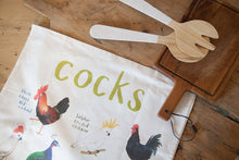Load image into Gallery viewer, Cocks Bird Cotton Tea Towel
