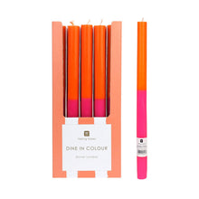 Load image into Gallery viewer, Orange &amp; Pink Straight Dinner Candles

