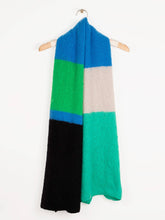 Load image into Gallery viewer, Nellie Blue &amp; Green Colourblock Scarf
