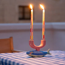 Load image into Gallery viewer, Hand-Painted Fish Ceramic Candle Holder
