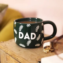 Load image into Gallery viewer, Ceramic Green Leafy Dad Mug
