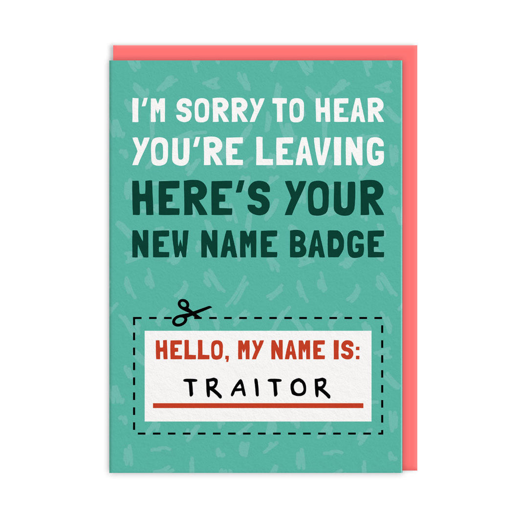 Traitor Greetings Card