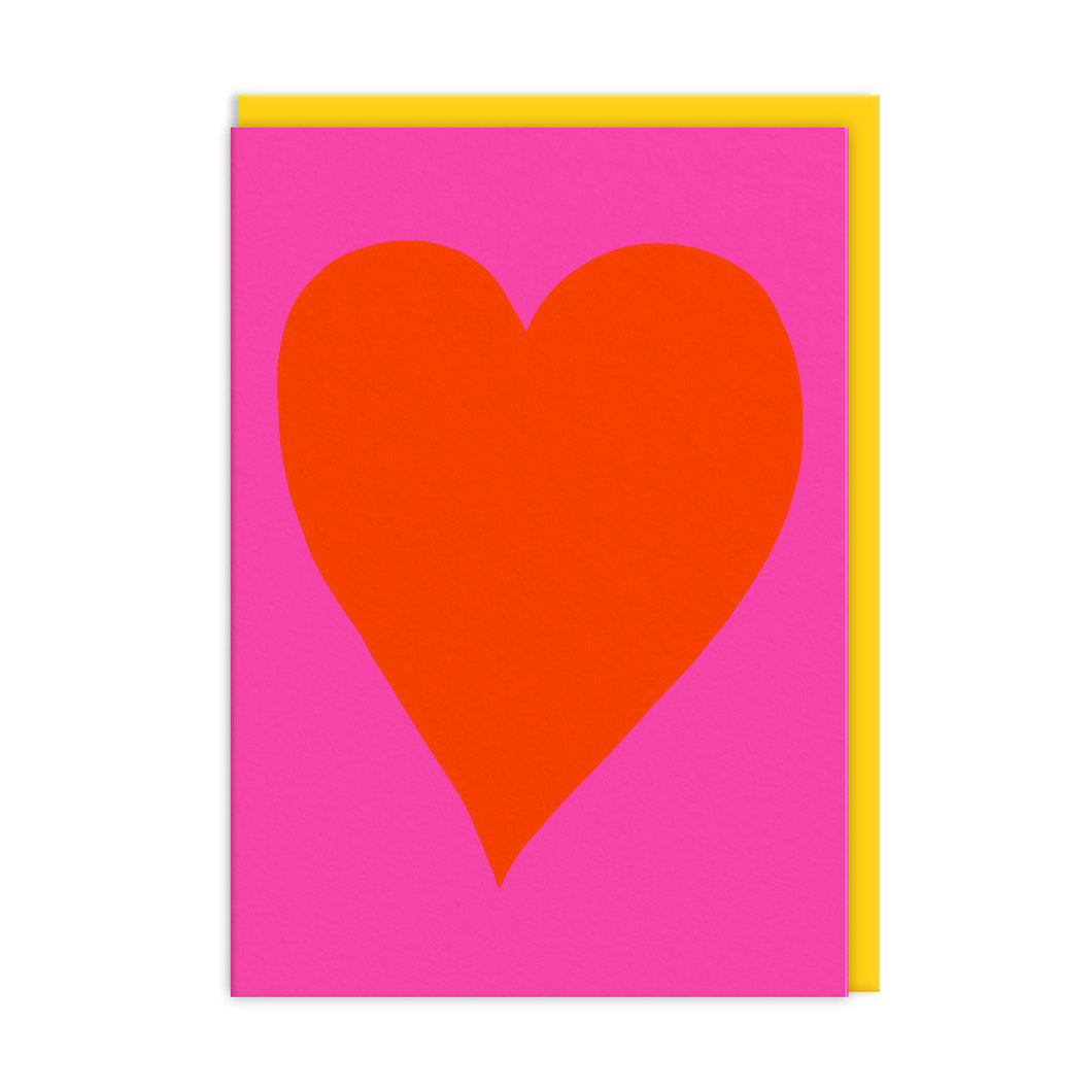 Neon Heart Greetings Card