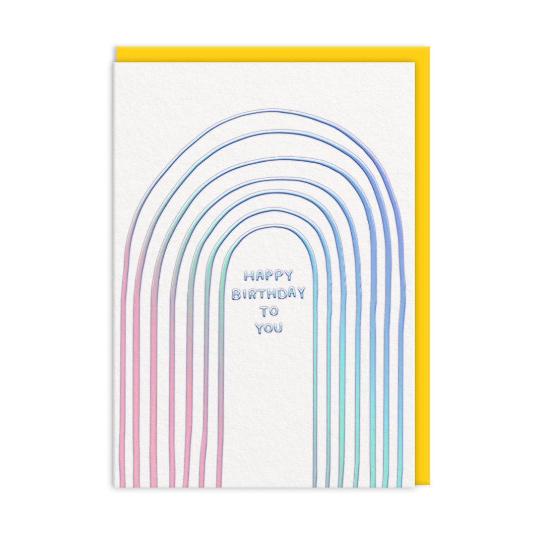 Holo Rainbow Greetings Card