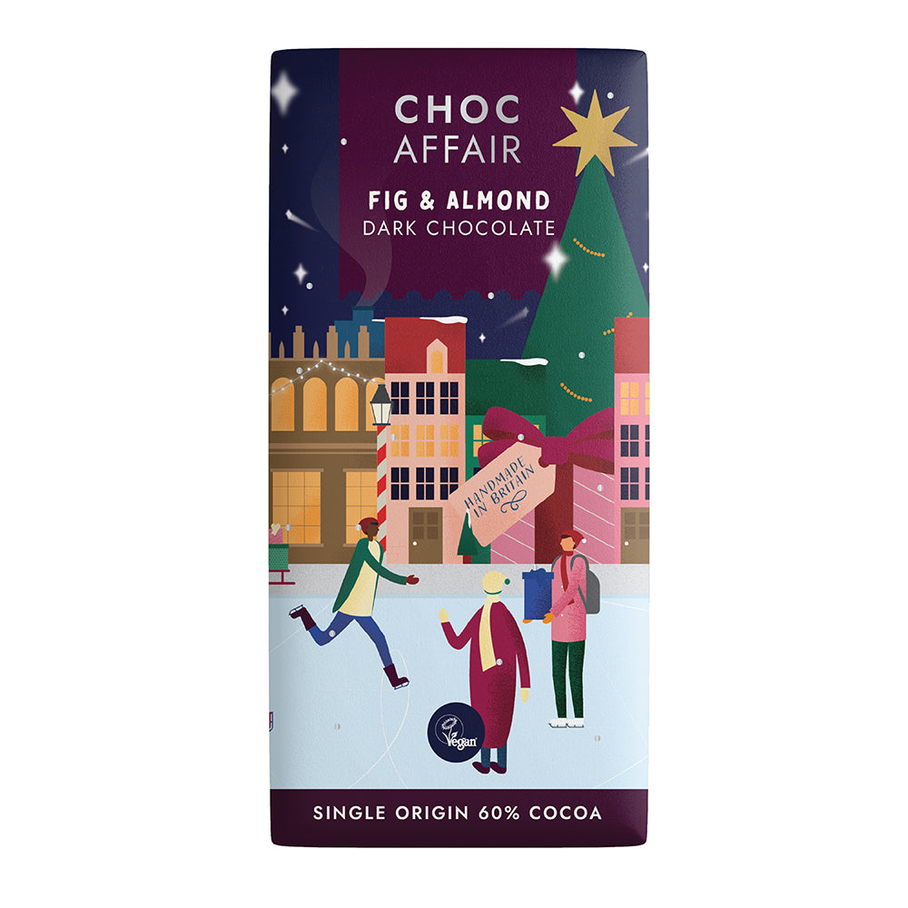 Fig & Almond Handmade Dark Chocolate Bar