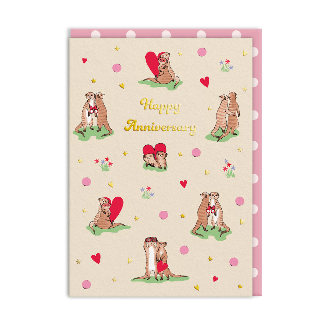 Meerkats Anniversary Greetings Card