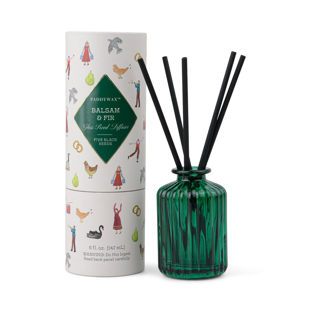 Balsam & Fir Ribbed Glass Diffuser