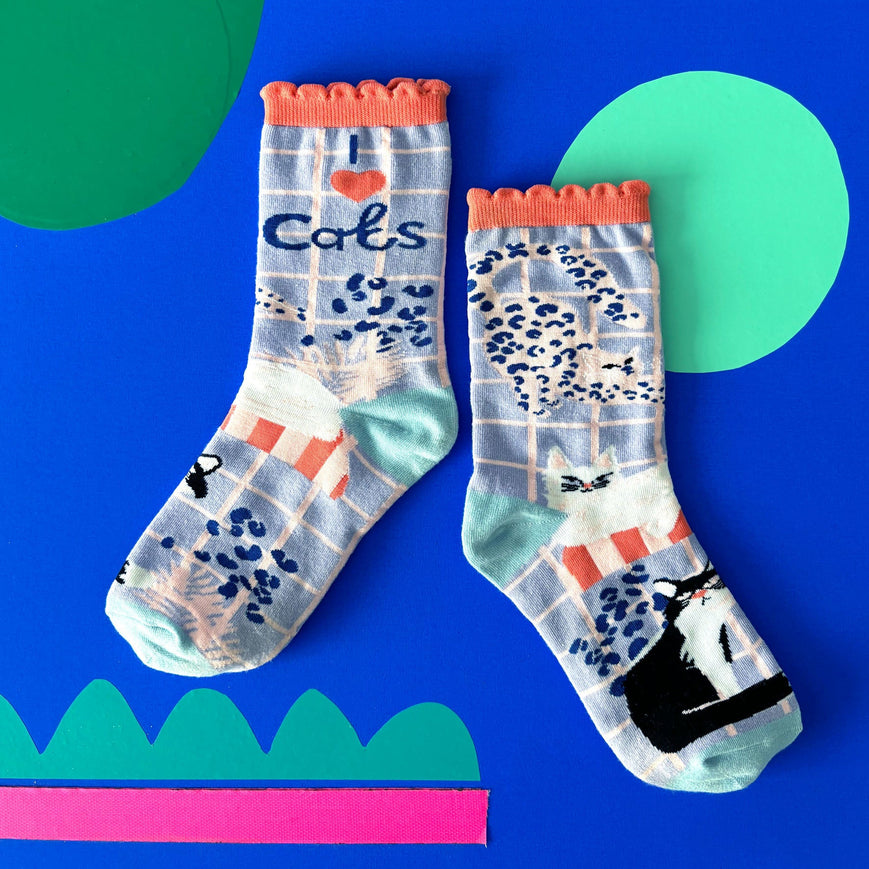 Catnip 'I Love Cats' Bamboo Socks