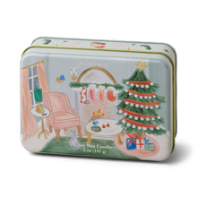 Load image into Gallery viewer, Christmas Scene Tin Candle - Persimmon &amp; Chestnut
