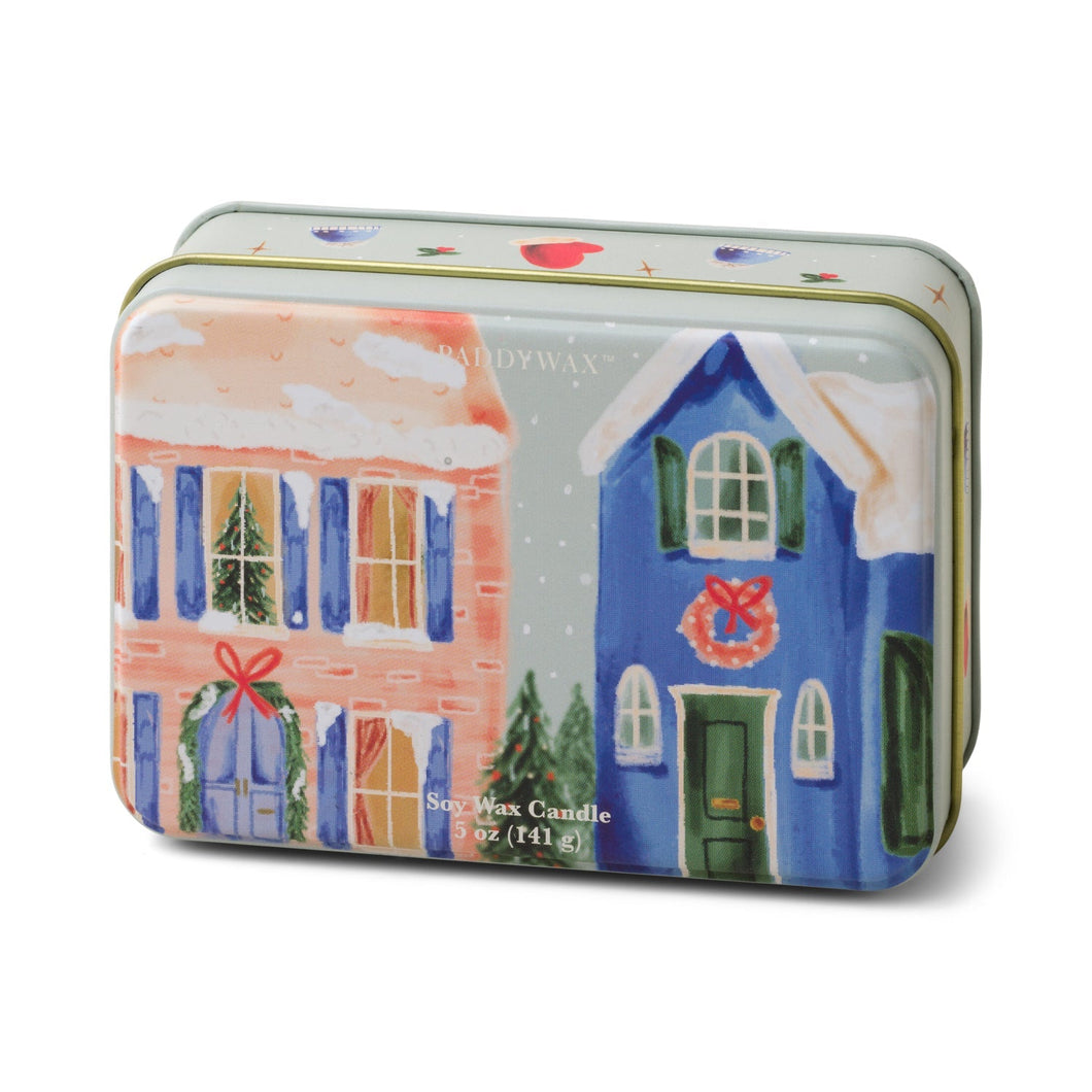 Christmas Scene Tin Candle - Winter Balsam