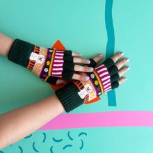 Load image into Gallery viewer, Doghouse Fair Isle Fingerless Gloves
