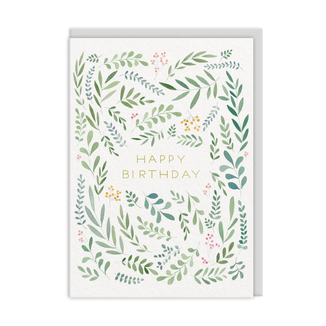 Wild Flower Birthday Greetings Card