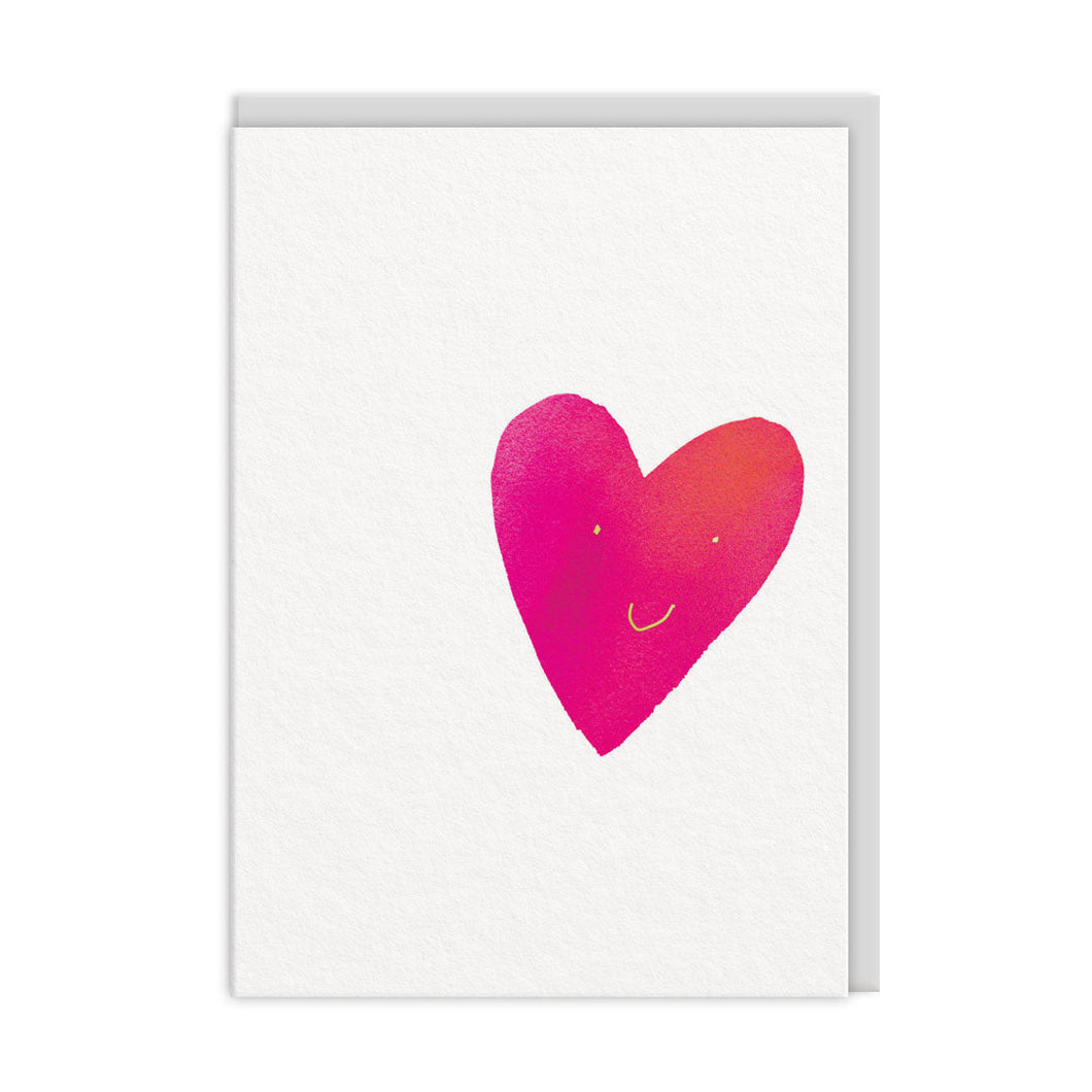 Simple Smile Heart Greetings Card