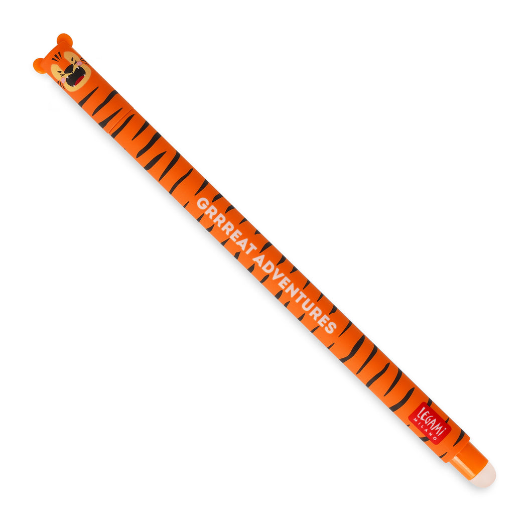 Tiger Erasable Gel Pen with Orange Ink