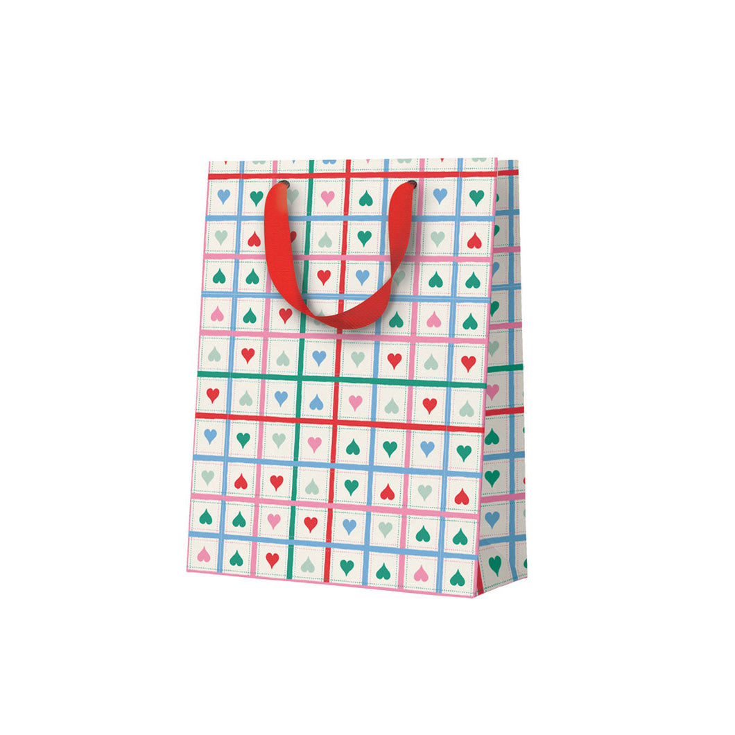 Heart Grid Gift Bag