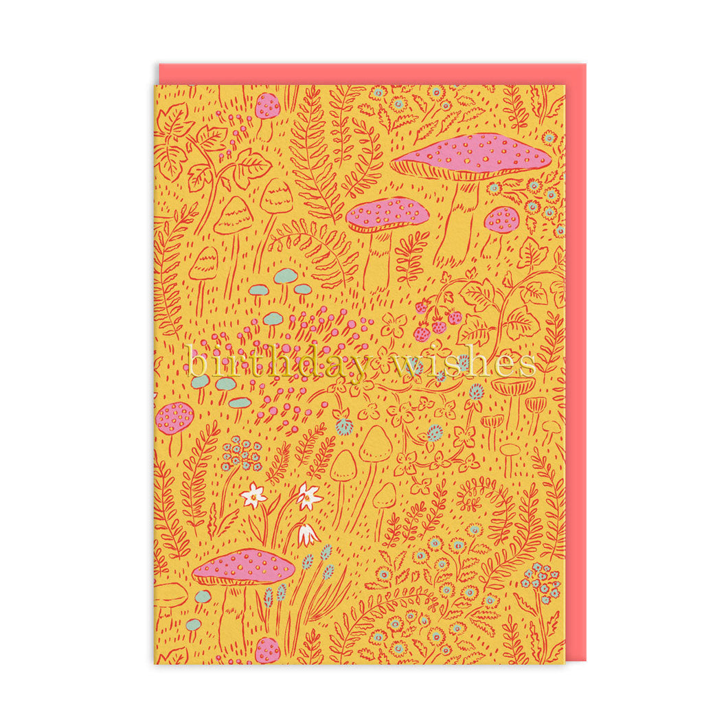 Birthday Mushrooms Greetings Card